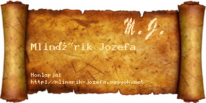 Mlinárik Jozefa névjegykártya